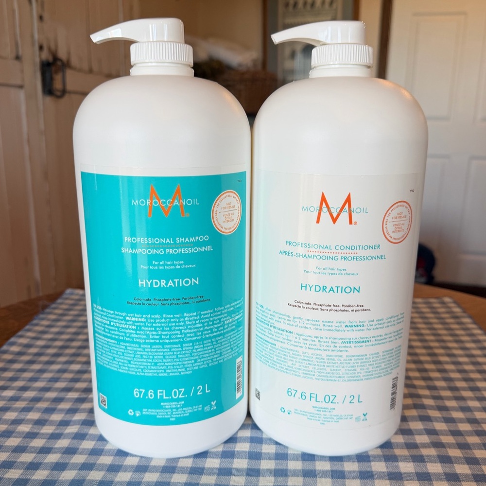 New ($336 Value) Jumbo 2 Liters Moroccanoil Hydration Shampoo & Conditioner Set